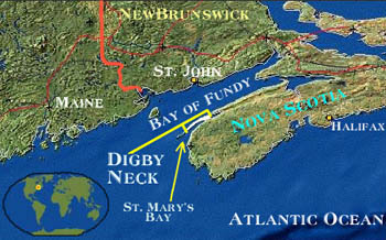 Map of Digby Neck